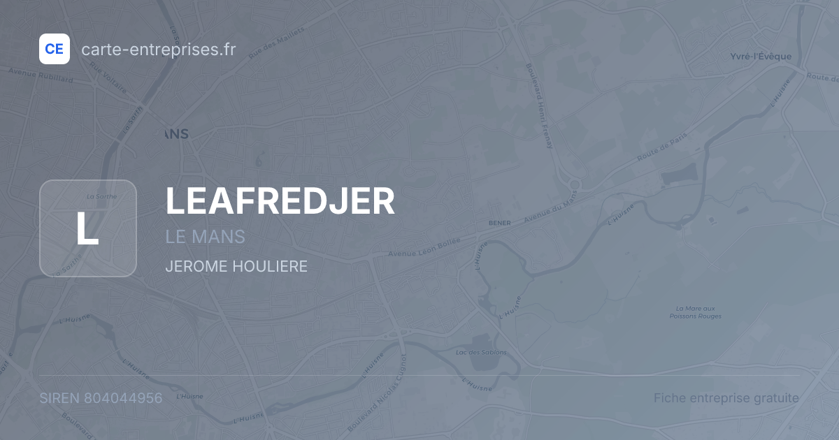 LEAFREDJER — 804044956 — fiche entreprise