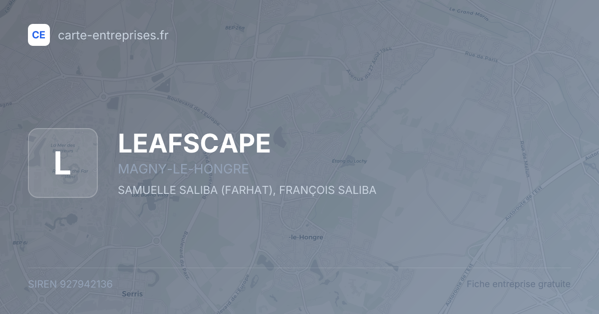 LEAFSCAPE — 927942136 — fiche entreprise