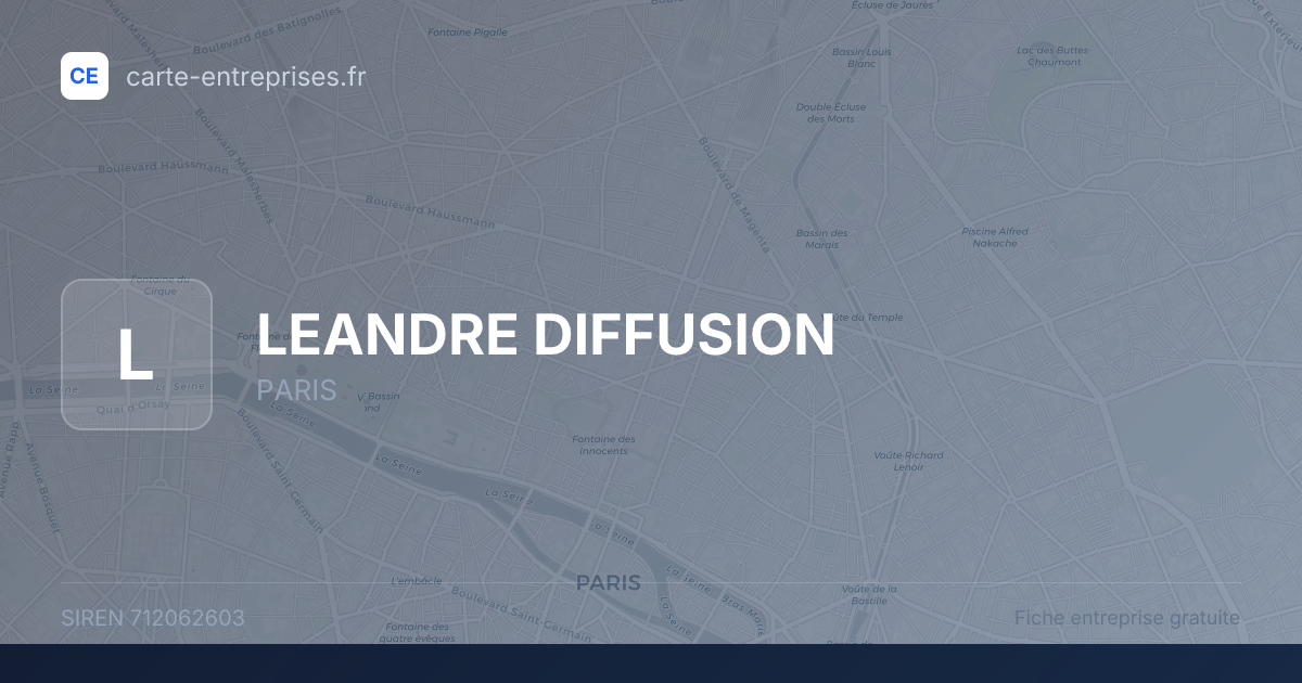 LEANDRE DIFFUSION — 712062603 — fiche entreprise