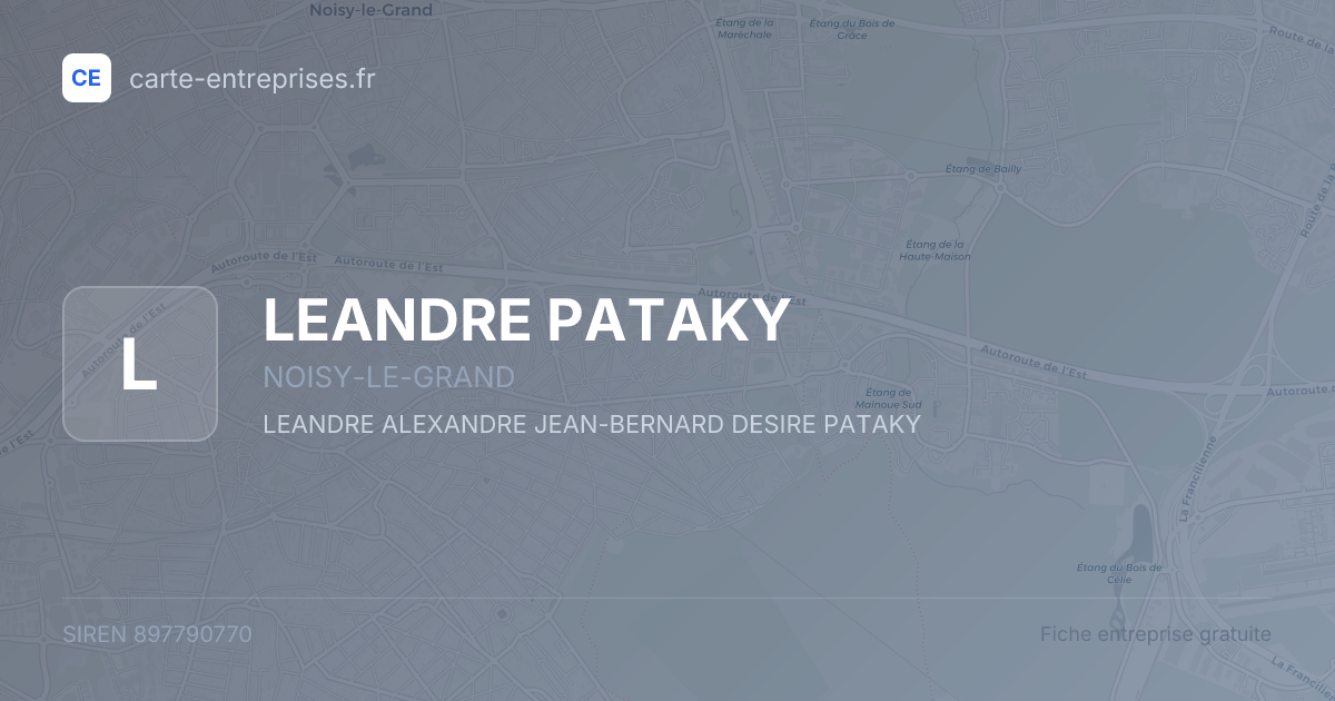 LEANDRE PATAKY — 897790770 — fiche entreprise