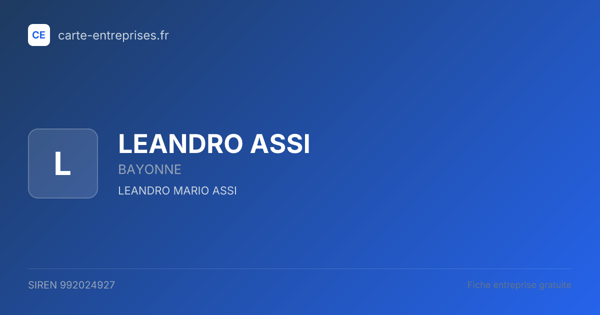 LEANDRO ASSI — 992024927 — fiche entreprise