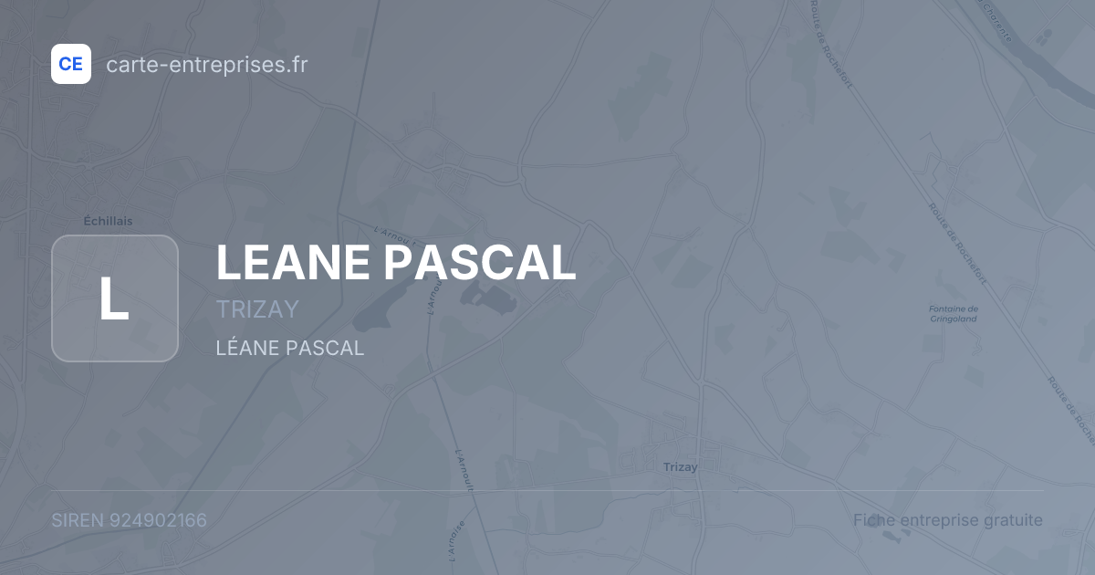 LEANE PASCAL — 924902166 — fiche entreprise