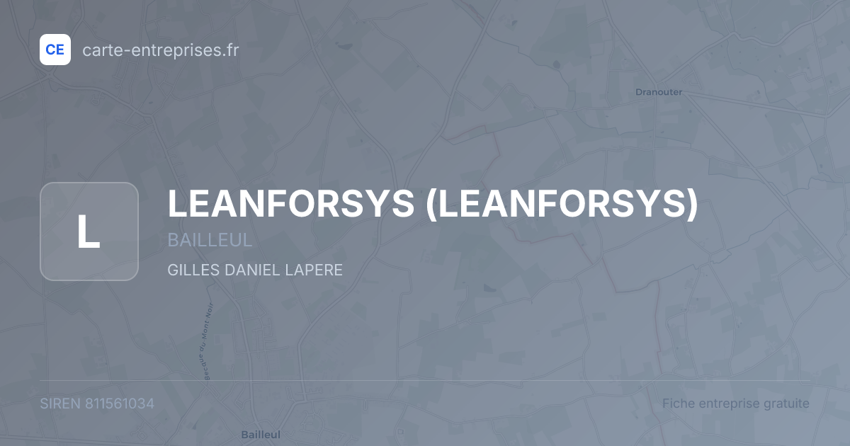LEANFORSYS — 811561034 — fiche entreprise