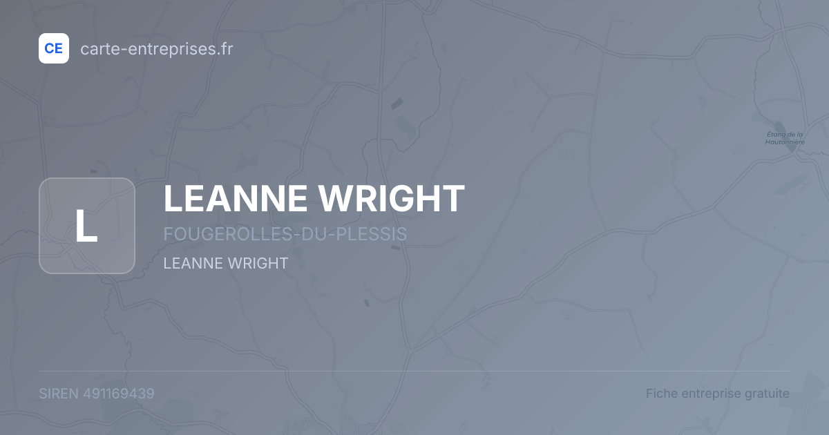 LEANNE WRIGHT — 491169439 — fiche entreprise