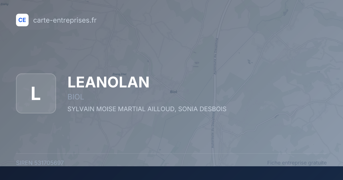 LEANOLAN — 531705697 — fiche entreprise