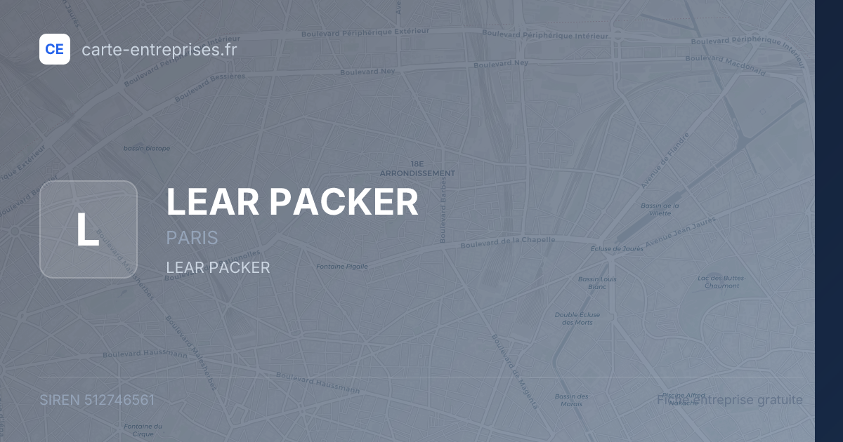 LEAR PACKER — 512746561 — fiche entreprise