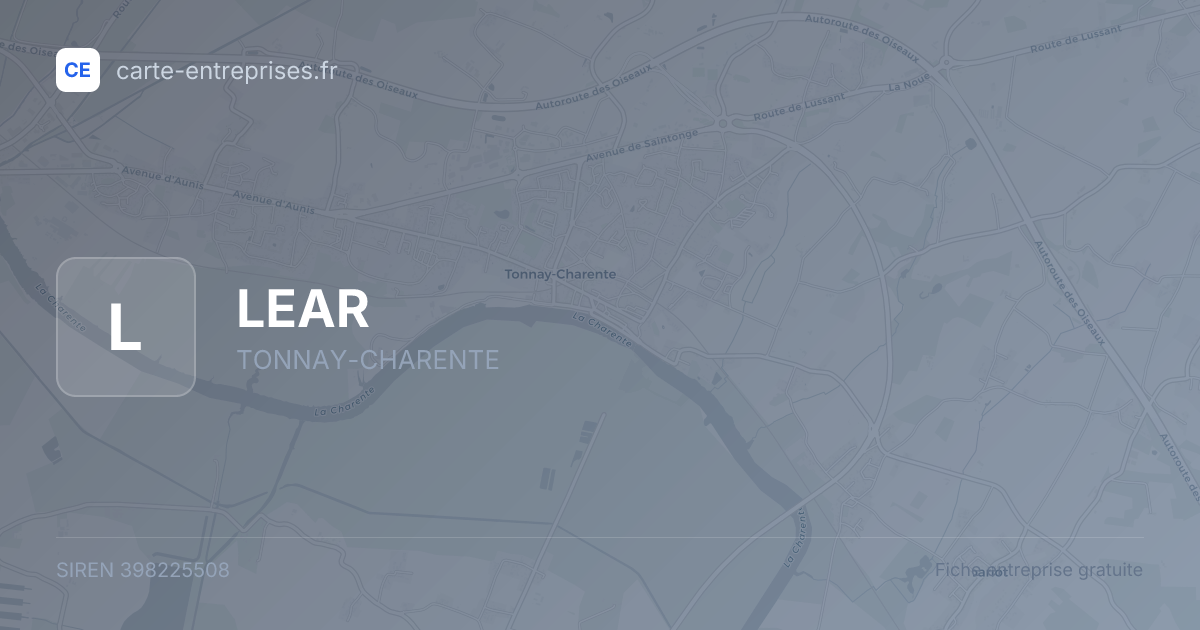 LEAR — 398225508 — fiche entreprise