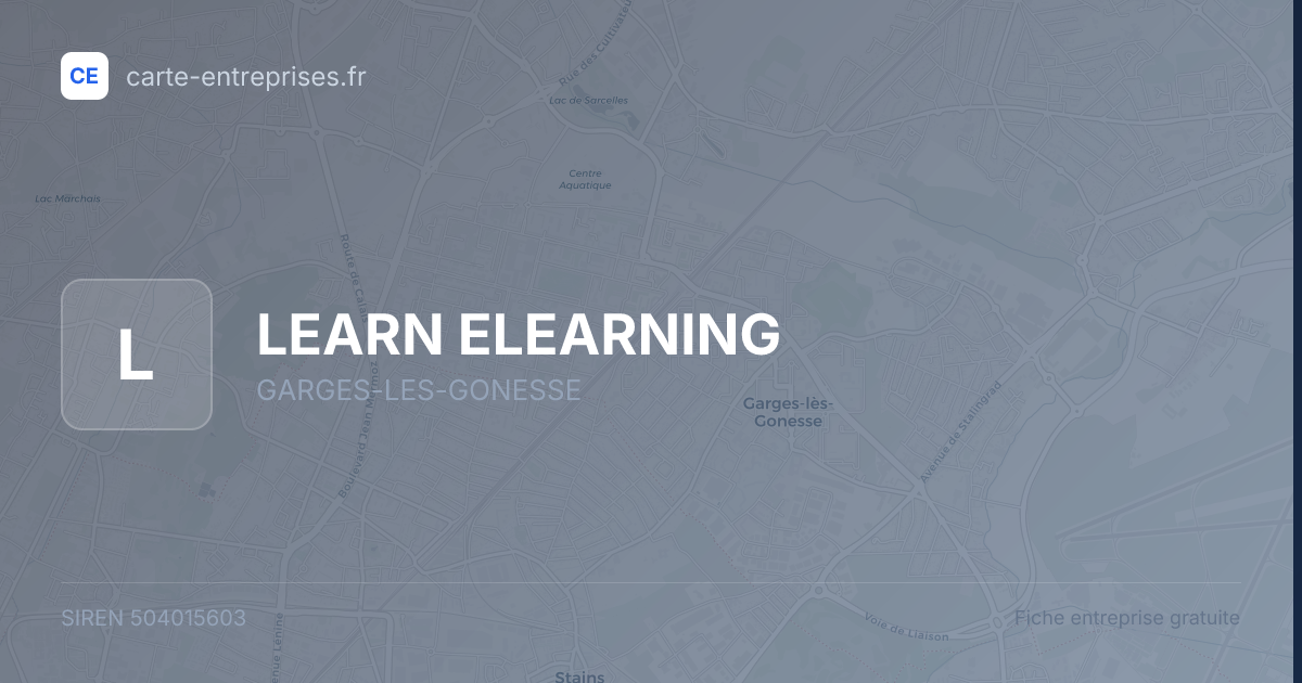 LEARN ELEARNING — 504015603 — fiche entreprise