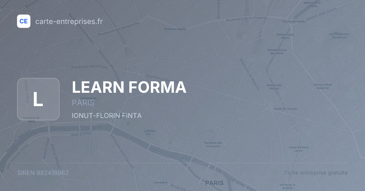 LEARN FORMA — 982419962 — fiche entreprise