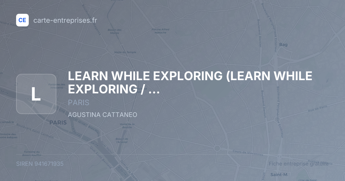 LEARN WHILE EXPLORING (LEARN WHILE EXPLORING / AGUS CATTANEO) — 941671935 — fiche entreprise