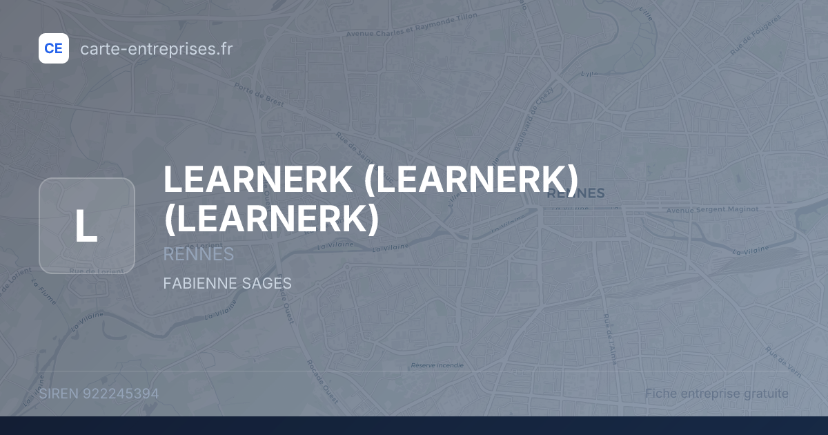 LEARNERK (LEARNERK) (LEARNERK) — 922245394 — fiche entreprise