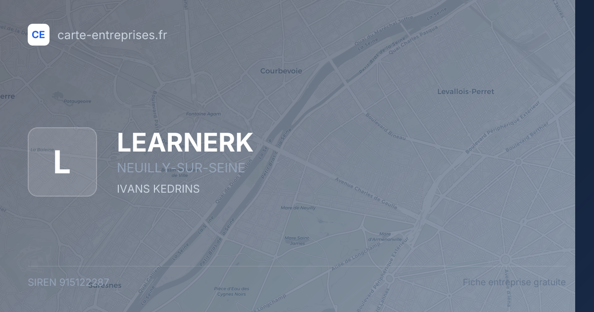 LEARNERK — 915122287 — fiche entreprise