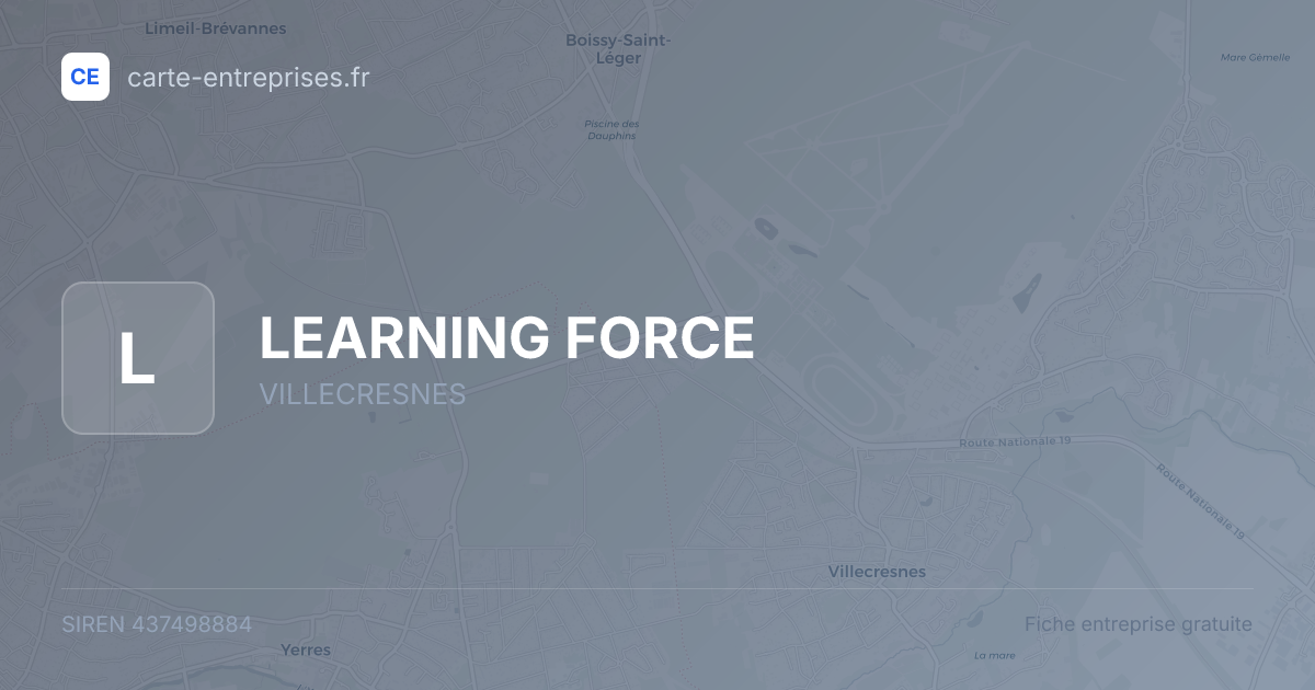 LEARNING FORCE — 437498884 — fiche entreprise
