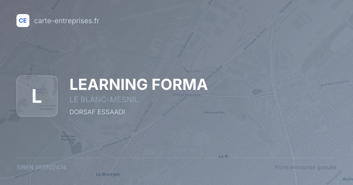 LEARNING FORMA — 985102474 — fiche entreprise