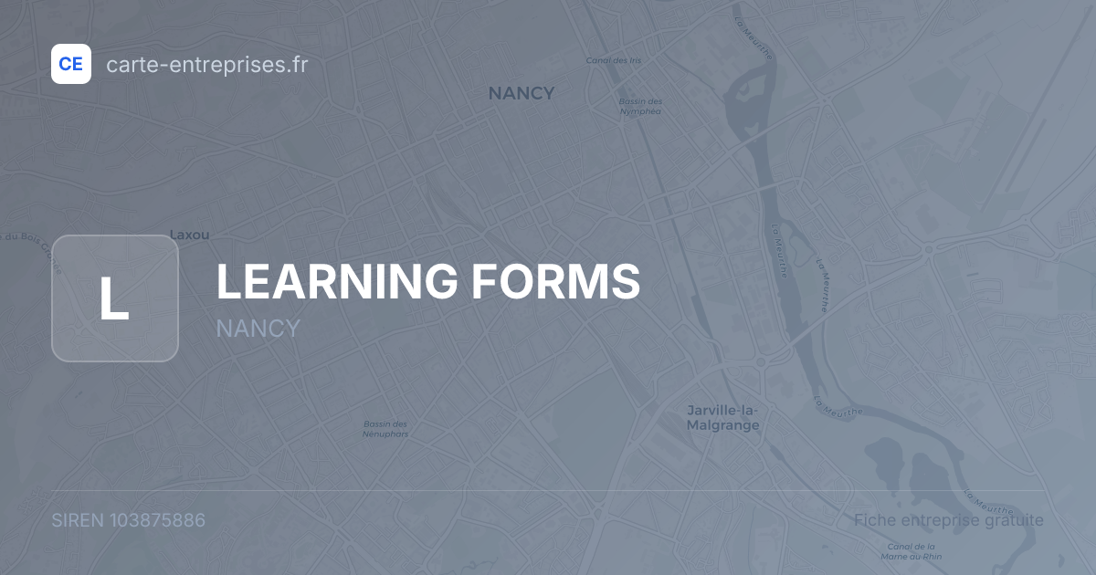 LEARNING FORMS — 103875886 — fiche entreprise