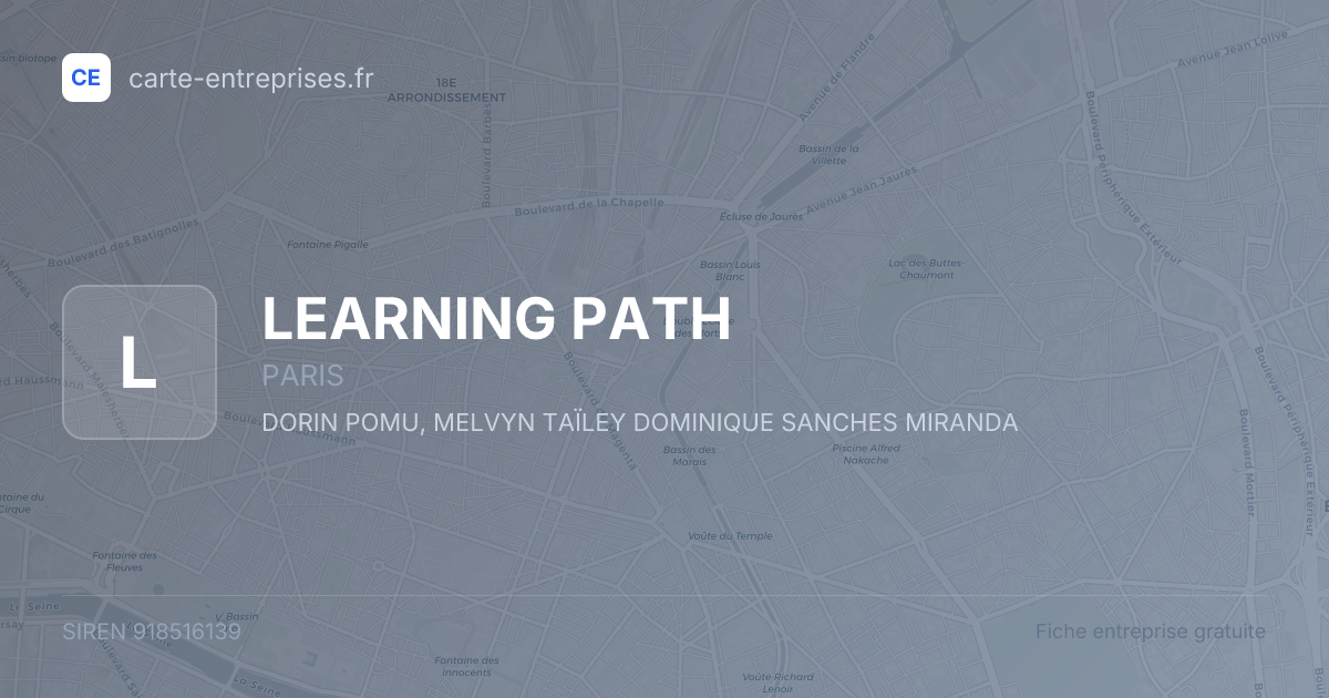 LEARNING PATH — 918516139 — fiche entreprise