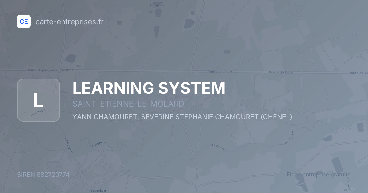 LEARNING SYSTEM — 882720774 — fiche entreprise
