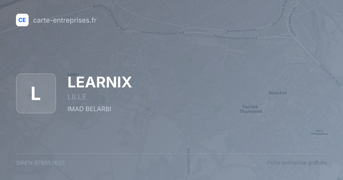 LEARNIX — 978657625 — fiche entreprise