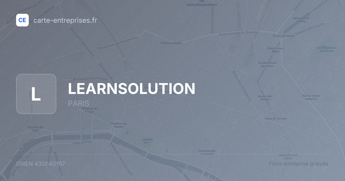 LEARNSOLUTION — 432640167 — fiche entreprise