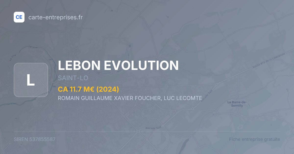 LEBON EVOLUTION — 537855587 — fiche entreprise