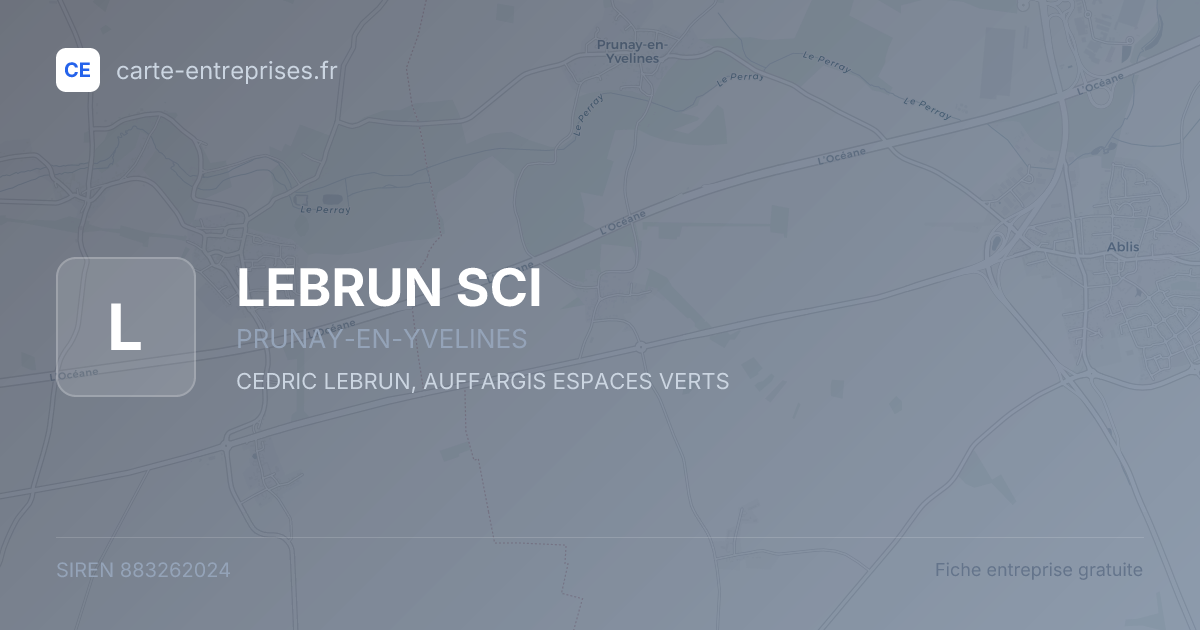 LEBRUN SCI — 883262024 — fiche entreprise