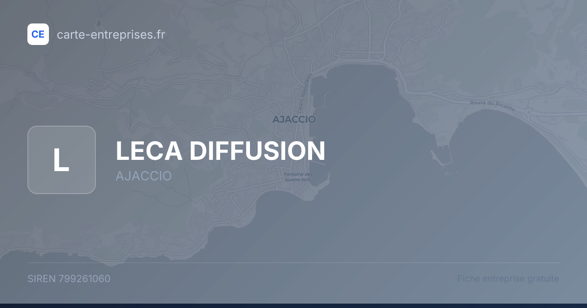 LECA DIFFUSION — 799261060 — fiche entreprise