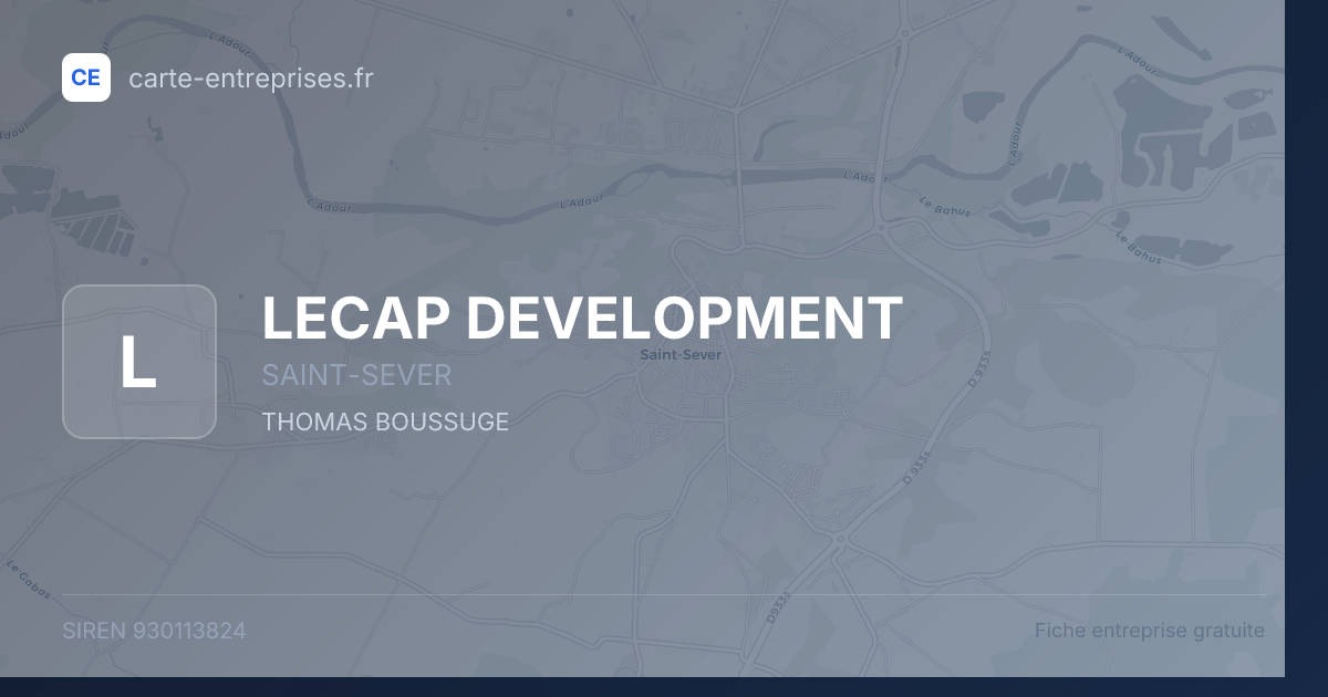 LECAP DEVELOPMENT — 930113824 — fiche entreprise