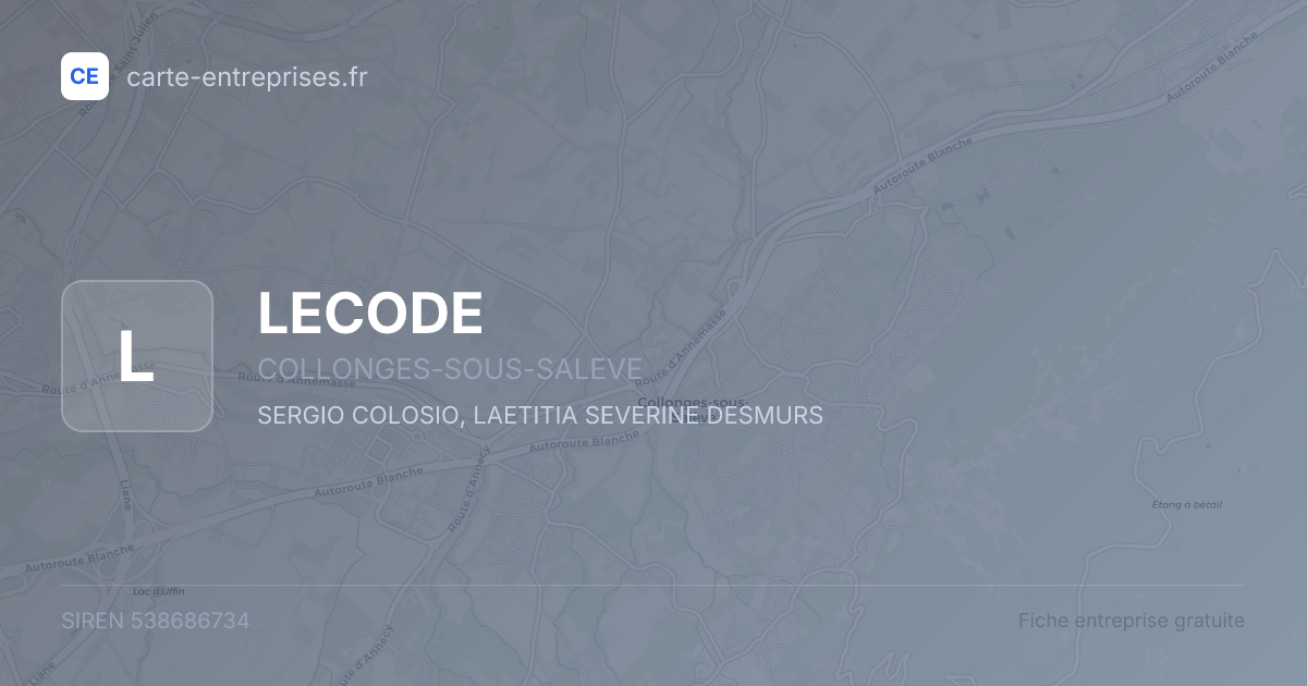 LECODE — 538686734 — fiche entreprise