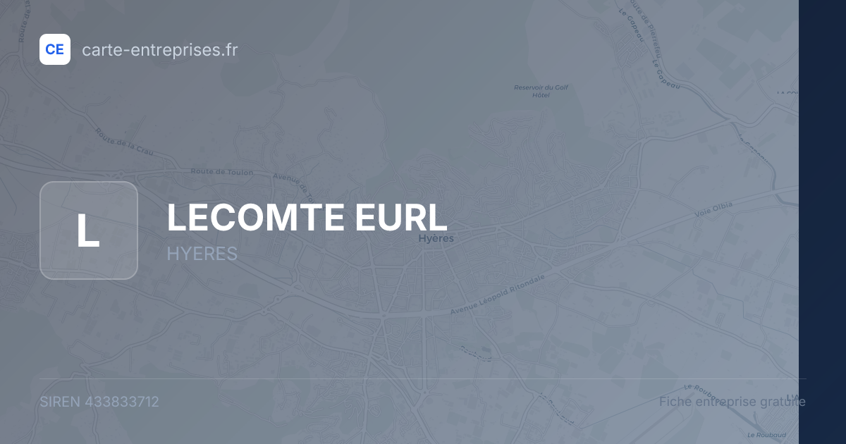 LECOMTE EURL — 433833712 — fiche entreprise