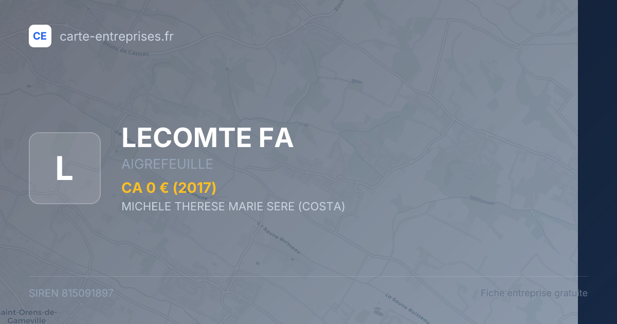 LECOMTE FA — 815091897 — fiche entreprise