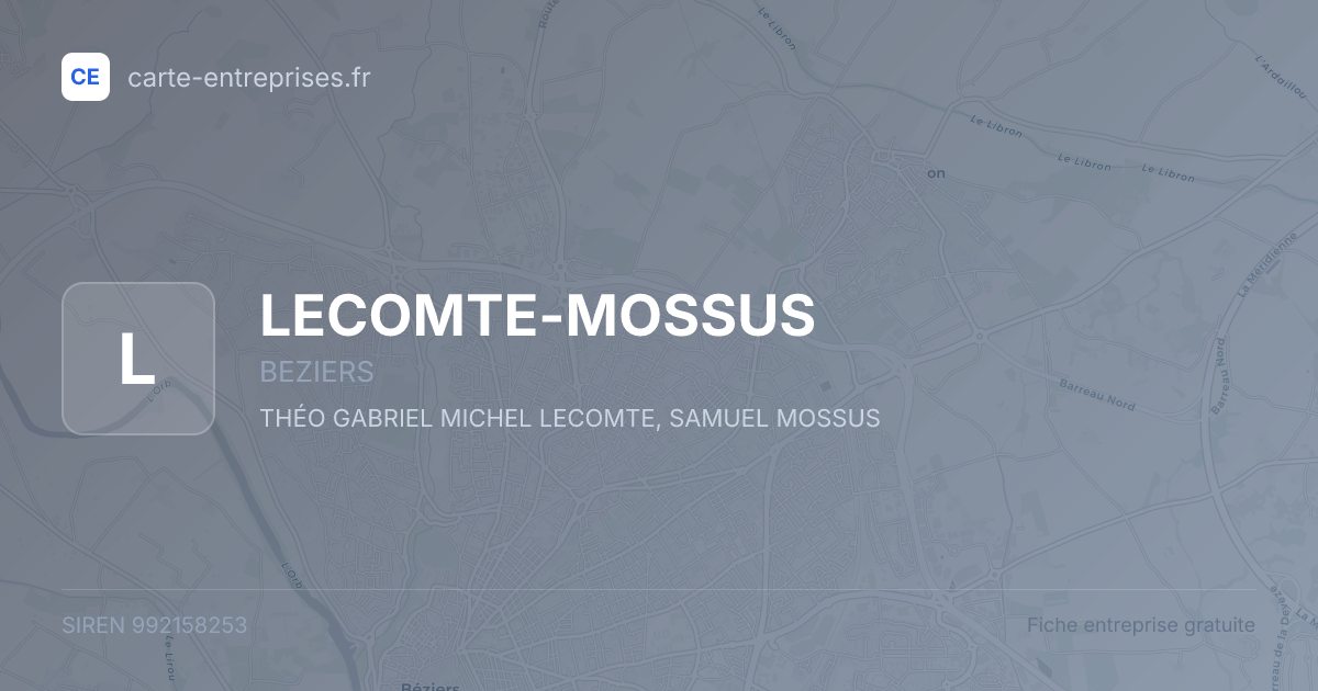 LECOMTE-MOSSUS — 992158253 — fiche entreprise