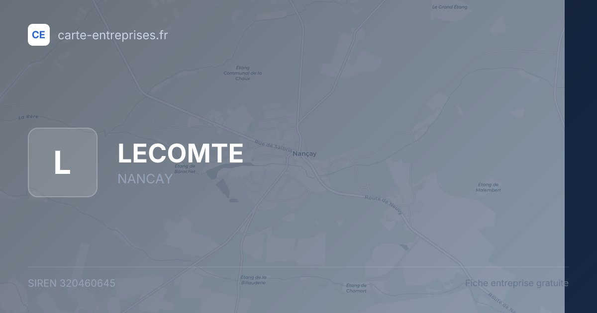 LECOMTE — 320460645 — fiche entreprise