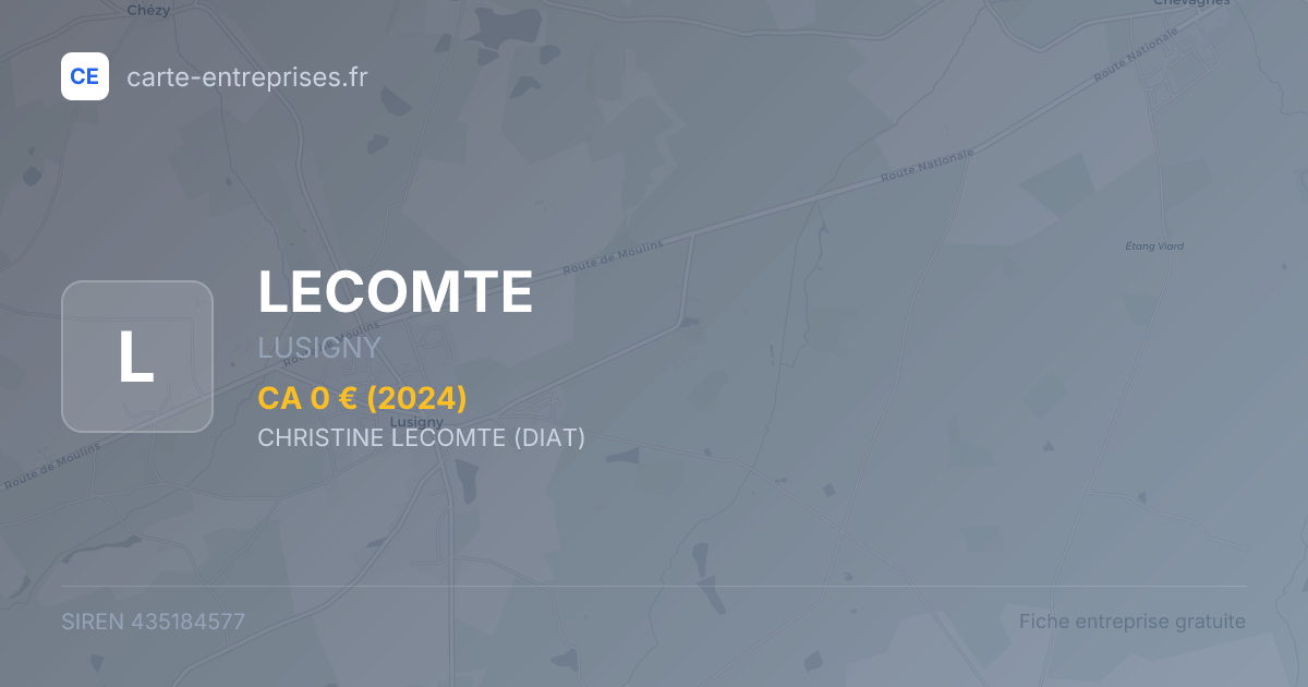 LECOMTE — 435184577 — fiche entreprise