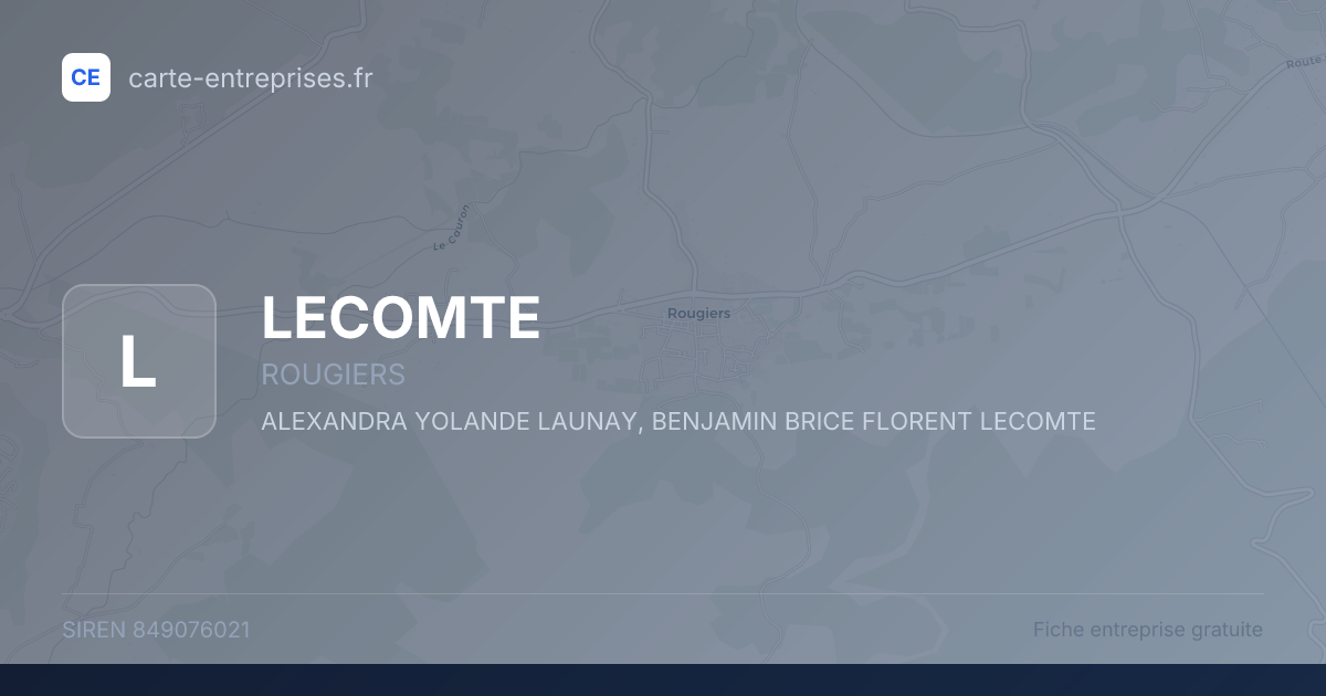 LECOMTE — 849076021 — fiche entreprise
