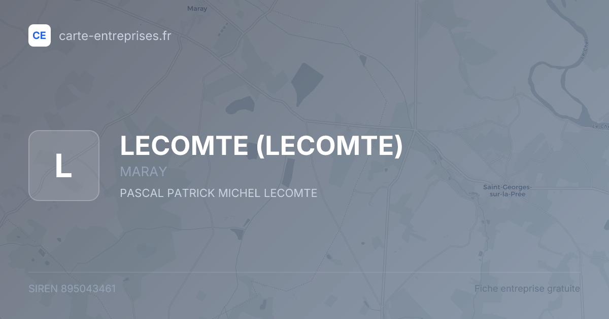 LECOMTE — 895043461 — fiche entreprise