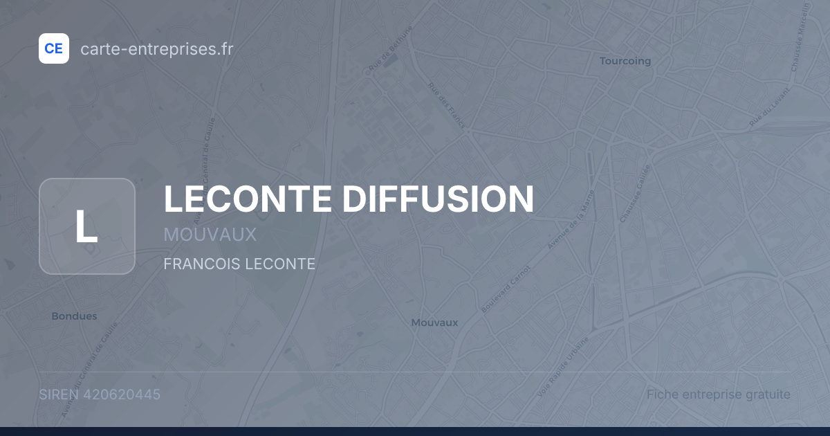 LECONTE DIFFUSION — 420620445 — fiche entreprise