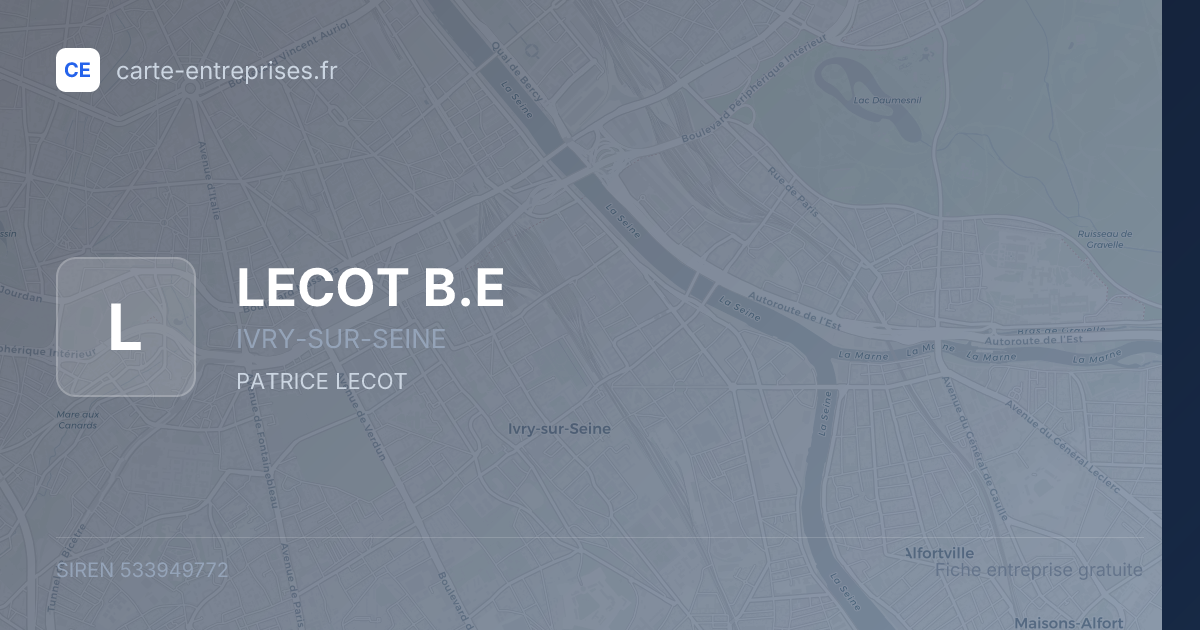 LECOT B.E — 533949772 — fiche entreprise