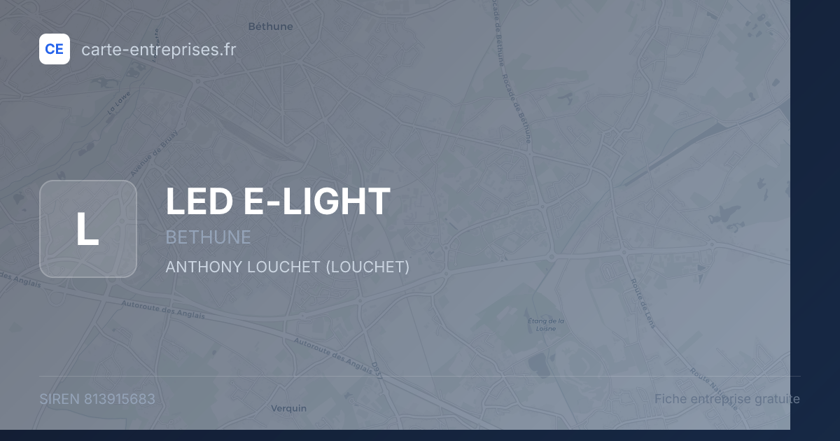 LED E-LIGHT — 813915683 — fiche entreprise