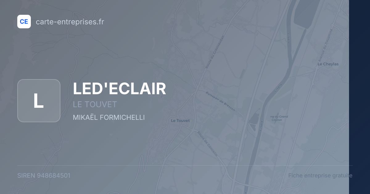 LED'ECLAIR — 948684501 — fiche entreprise