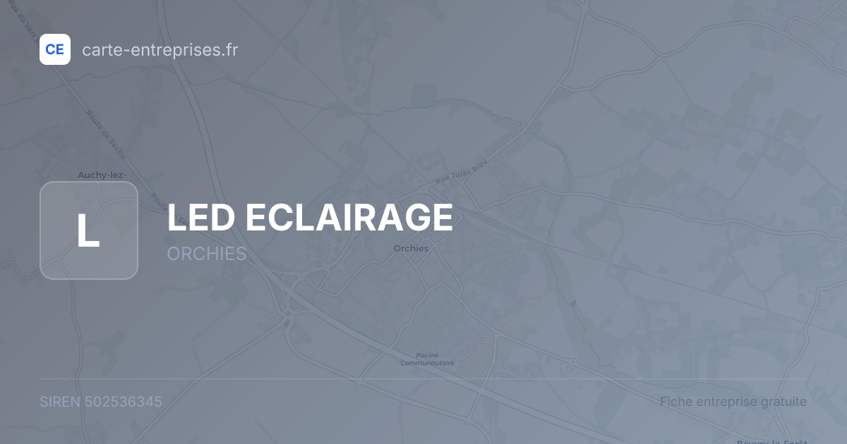 LED ECLAIRAGE — 502536345 — fiche entreprise