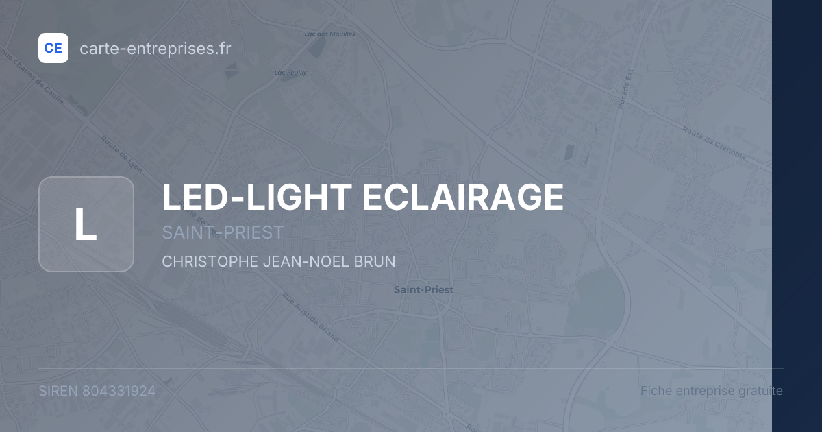 LED-LIGHT ECLAIRAGE — 804331924 — fiche entreprise