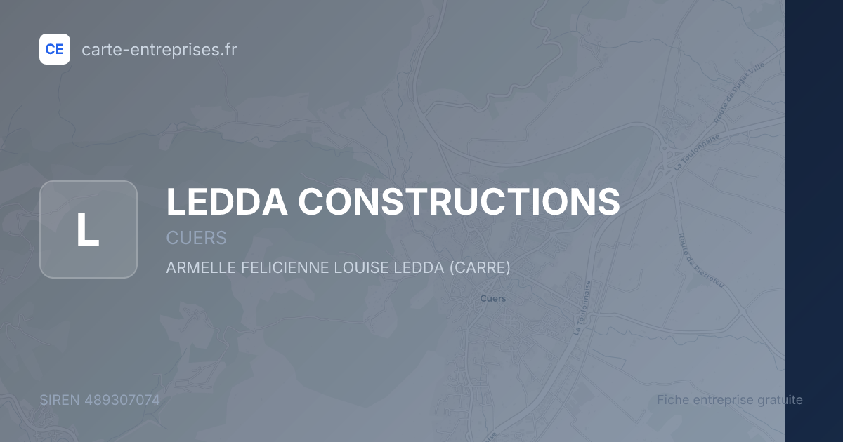 LEDDA CONSTRUCTIONS — 489307074 — fiche entreprise