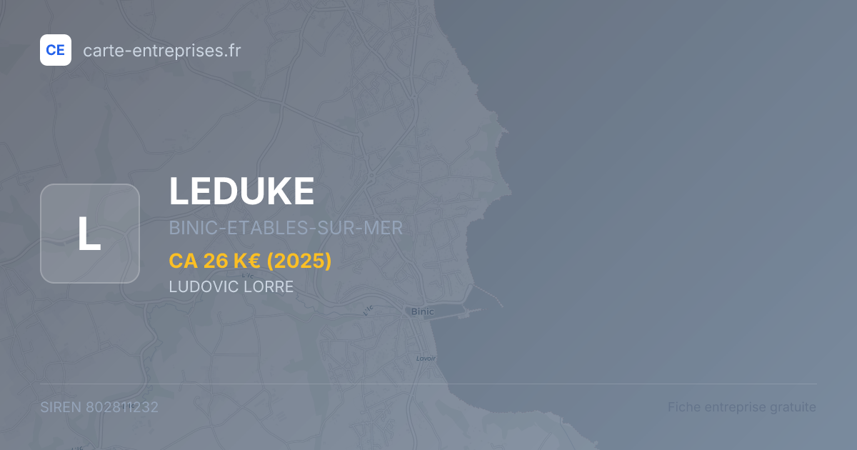 LEDUKE — 802811232 — fiche entreprise