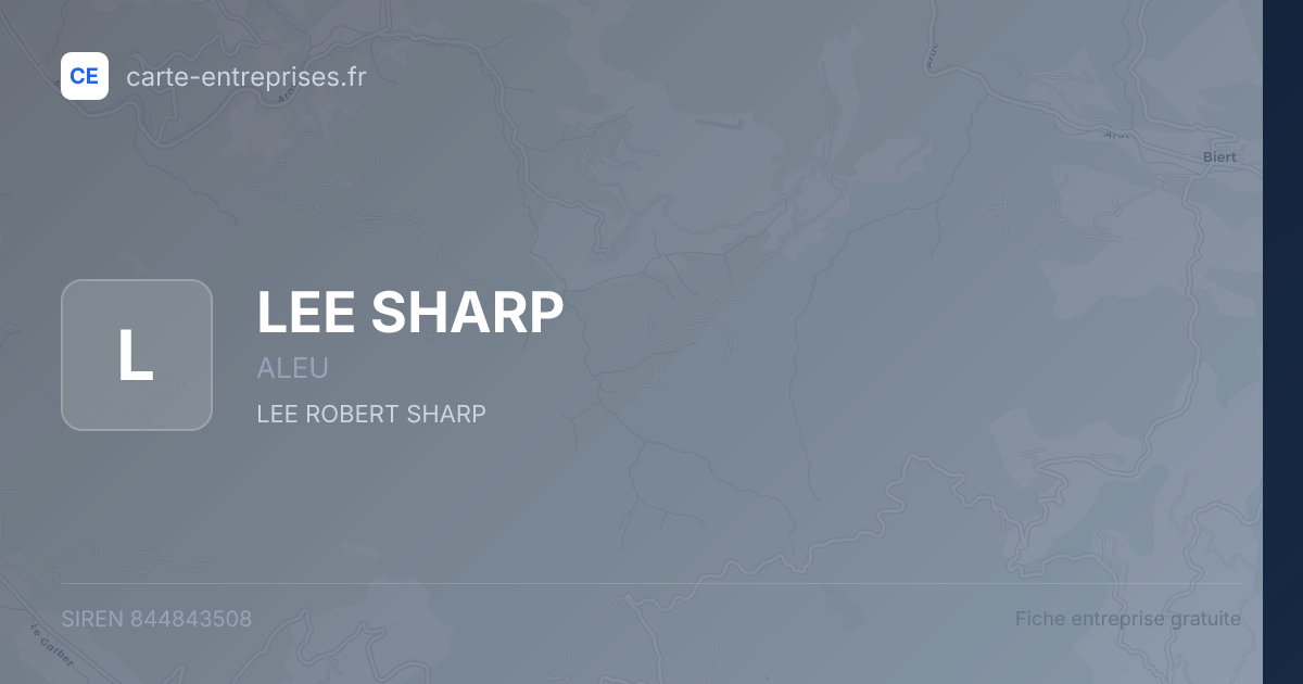 LEE SHARP — 844843508 — fiche entreprise