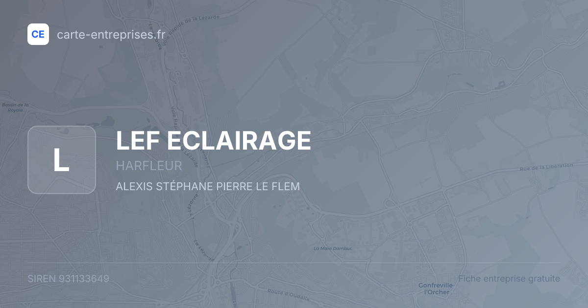 LEF ECLAIRAGE — 931133649 — fiche entreprise