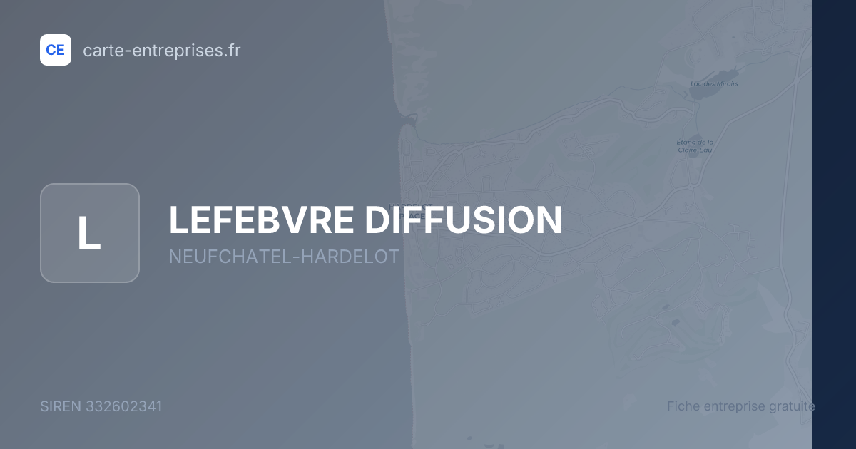 LEFEBVRE DIFFUSION — 332602341 — fiche entreprise