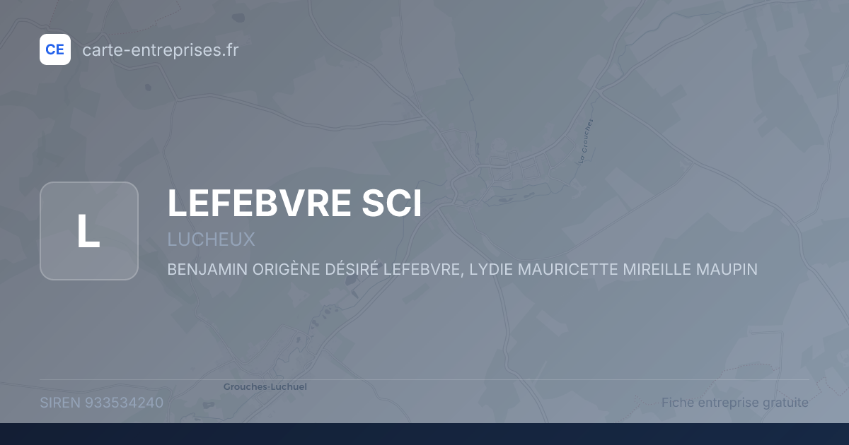 LEFEBVRE SCI — 933534240 — fiche entreprise