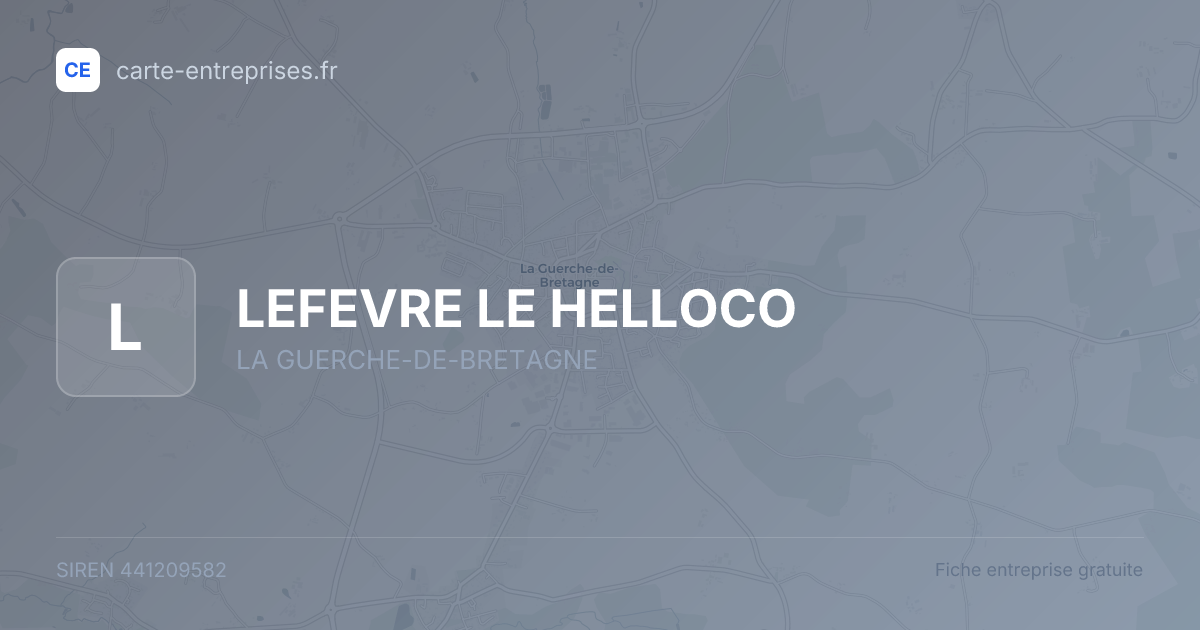 LEFEVRE LE HELLOCO — 441209582 — fiche entreprise