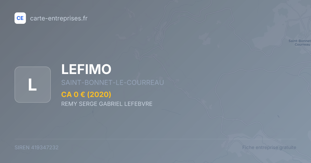 LEFIMO — 419347232 — fiche entreprise