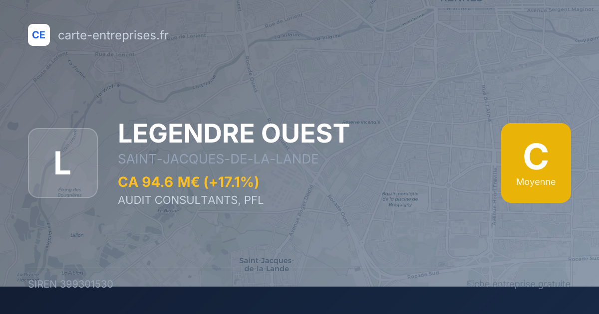 LEGENDRE OUEST — 399301530 — fiche entreprise